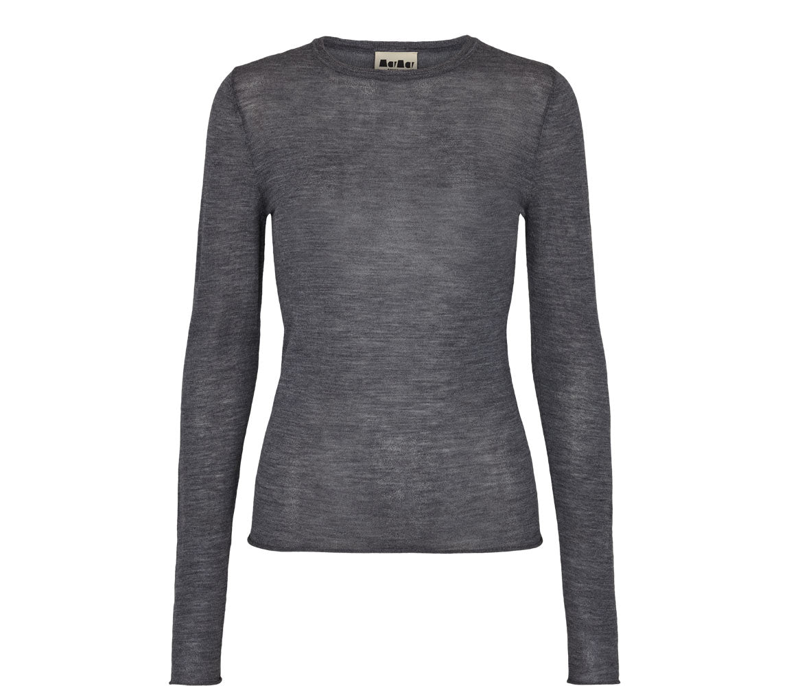 By MarMar Copenhagen merino trui grey melange